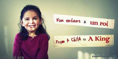 Campaña de una ONG canadiense en la que pide al rey belga que no firme la ley de eutanasia para niños / EFE