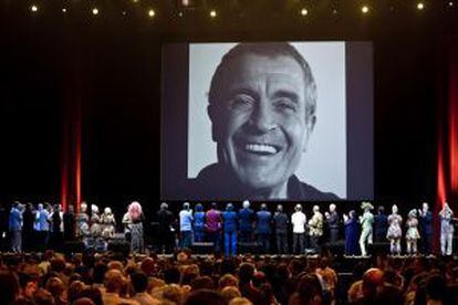 Un momento del homenaje a Pepe Rubianes en junio de 2009 en el Palau Sant Jordi.