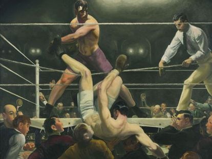 &#039;Dempsey and Firpo&#039; (1924), de George Bellows. 