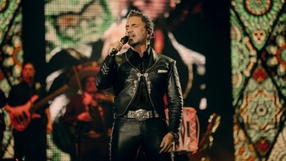 El cantante mexicano Alejandro Fernández, durante un concierto.