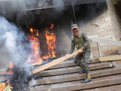 Las protestas en la Embajada de Estados Unidos en Honduras, en imágenes