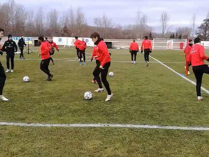 Entrenamiento del Cultural Deportiva Leonesa. © Twitter del equipo