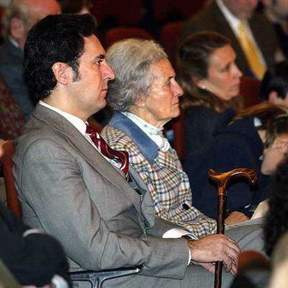 Jaime de Marichalar y su madre, en un acto en Soria.