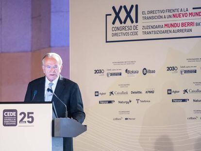 Isidro Fainé, durante la clausura del XXI Congreso Directivos CEDE.