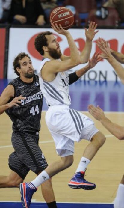 Sergio Rodríguez, integrante de la selección, en la pasada final de Supercopa con el Real Madrid.