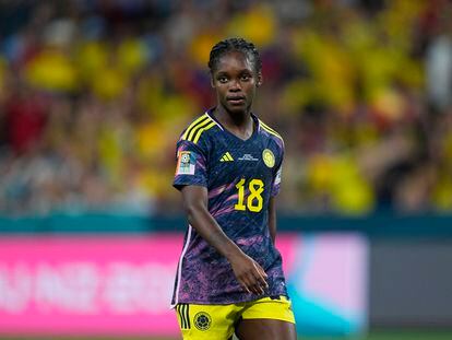 Linda Caicedo de Colombia durante un partido de la Copa Mundial Femenina de la FIFA Australia, en 2023.