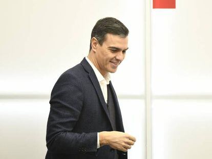 El secretario general del PSOE y presidente del Gobierno en funciones, Pedro Sánchez.