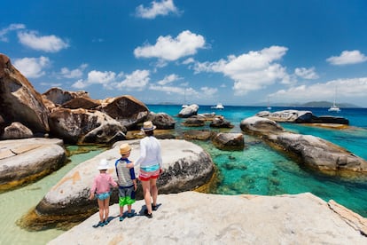 The Baths Beach, una de las atracciones turísticas en la isla de Virgen Gorda (Islas Vírgenes Británicas).