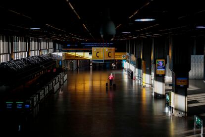 Imagen de este martes del aeropuerto de Guarulhos, vacío.