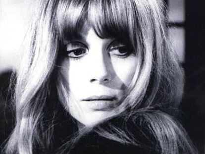 La actriz Françoise Dorleac, durante el rodaje de 'Cul-de-sac' (1966).