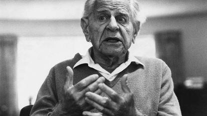 Karl Popper, en 1987.