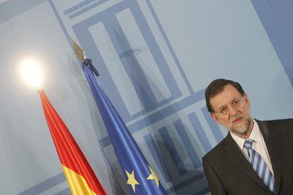 El presidente, Mariano Rajoy, en una de sus primeras intervenciones.