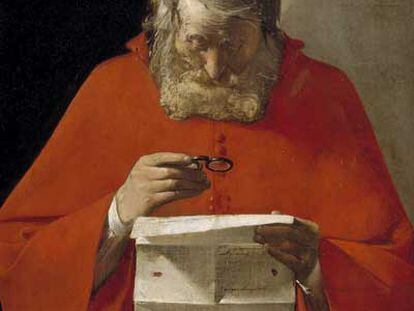 <i>San Jerónimo leyendo una carta,</i> de Georges de la Tour.