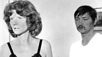 Irm Hermann y Fassbinder, a finales de los sesenta.