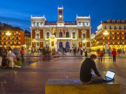 La plaza Mayor de Valladolid. 