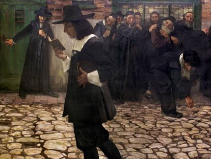 Spinoza en el ostracismo (1907), pintura de Samuel Hirszenberg. 
 