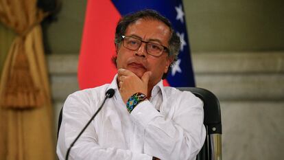 El presidente de Colombia, Gustavo Petro, durante un acto bilateral en Caracas (Venezuela), el pasado 18 de noviembre.