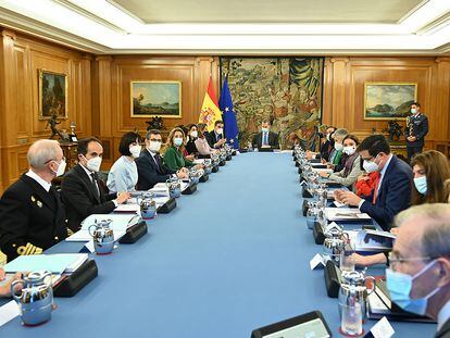 Reunión del Consejo de Seguridad Nacional, presidido por el Rey, el pasado 18 de noviembre en el Palacio de la Zarzuela.