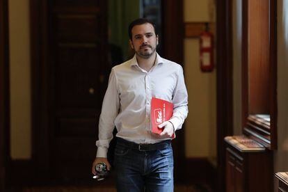 Alberto Garzón, en el Congreso.