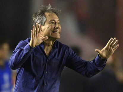 Ariel Holan, durante el partido de ida contra Flamengo.