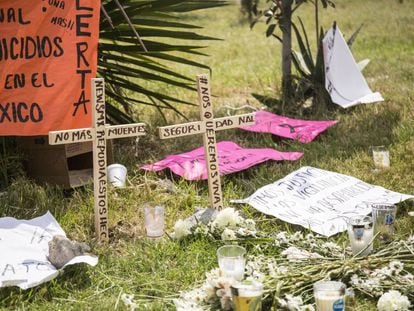 Memorial de desaparecidos en Jardines de Morelos en Ecatepec. 