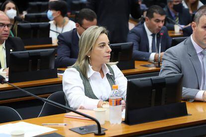La diputada brasileña Katia Sastre en la cámara de diputados.