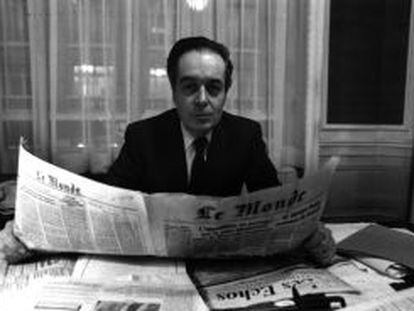 André Fontaine en febrero de 1985, poco después de ser nombrado director de 'Le Monde'.