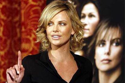 Charlize Theron, ayer en Roma.