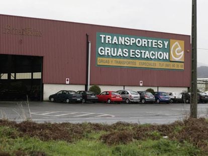 Sede de la empresa Grúas Estación en Padrón, en una imagen de 2010.