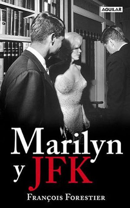 Portada de uno de los últimos títulos de la editorial Aguilar: <i>Marilyn y JFK</i>