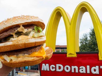 Un Big Mac fotografiado en un McDonalds's de Virginia.