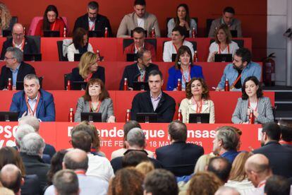 Reunión del comité federal del PSOE, este sábado en Madrid. 