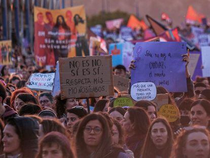 Manifestación por el Día de la Mujer, el 8 de marzo en Sevilla.