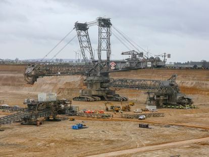 La mina a cielo abierto de Lützerath (Alemania) donde la empresa minera RWE extrae lignito para producir energía eléctrica, el 14 de enero.