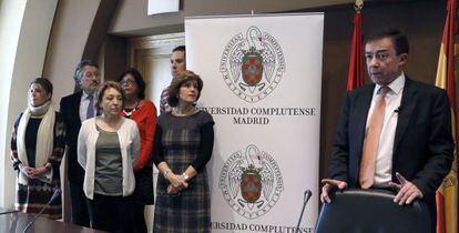 Rueda de prensa de Jos&eacute; Carrillo Menendez, rector de la UCM.