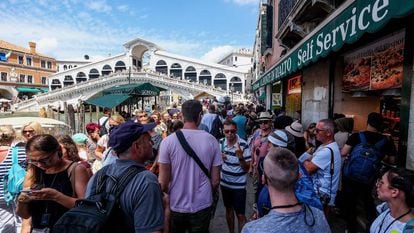 Turistas en Venecia.