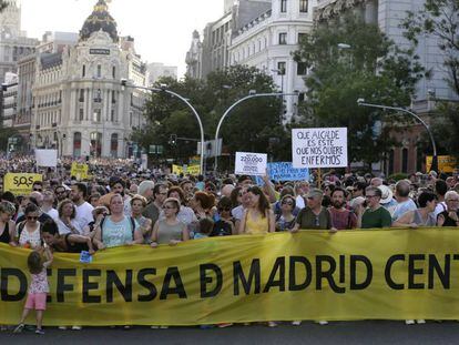 La manifestación a favor de Madrid Central.