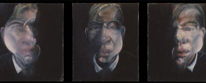 <b><i>Tres estudios para un autorretrato</b></i> (1979-1980), de Francis Bacon, se exhibe en el Museo del Prado hasta el 19 de abril, procedente del Metropolitan de Nueva York (colección Jacques y Natasha Gelman 1998).