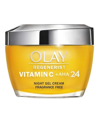 Olay amplia su gama Vitamin C+ AHA24 con un contorno de ojos y esta crema de noche antimanchas que cuenta con una textura en gel para un acabado más ligero y que la piel lo absorba más rápidamente.

34,99€