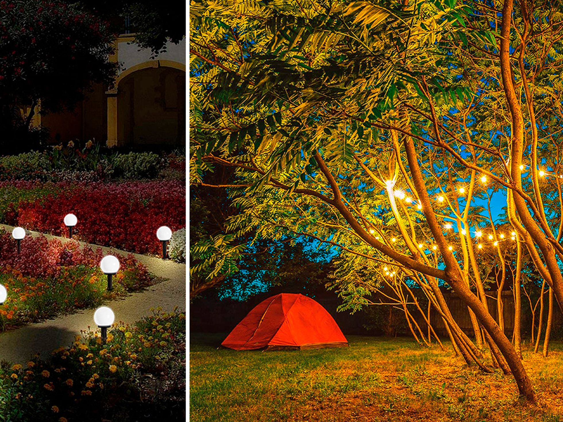 #Multicolor Guirnalda de luces LED para jardín,lámpara de césped con 