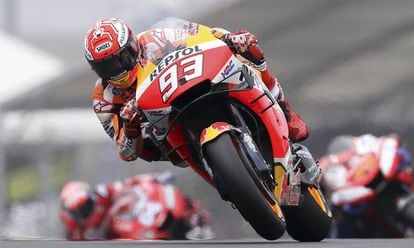 Marc Márquez, en la carrera de MotoGP en Le Mans.