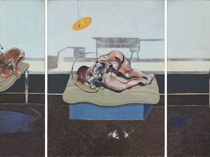 Tres estudios de figuras sobre camas. © The Estate of Francis Bacon