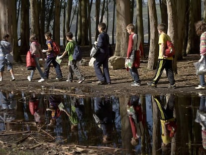 Excursió dels alumnes de l'escola pública Ramón Campoamor de Navia, Astúries.