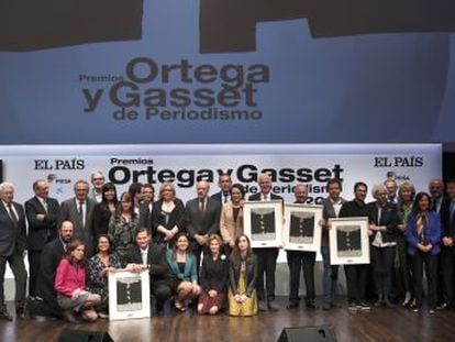 La ceremonia de entrega de los Premios Ortega y Gasset reconoce y festeja el compromiso de los periodistas con la verdad y con aquellos que no tienen voz