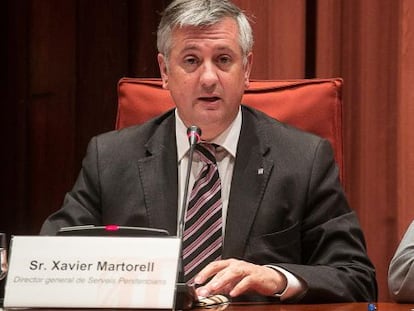 Xavier Martorell, en una compareixença al Parlament.