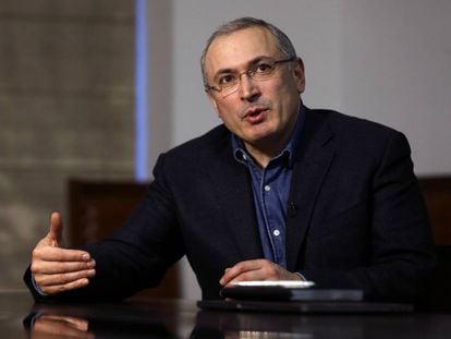 Mijaíl Jodorkovski, durante una entrevista en Londres el pasado 15 de febrero.