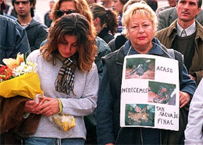 Aspecto de la manifestación celebrada ayer en tarragona por los derechos de los animales.