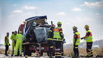 Una colisión entre un turismo y una furgoneta en Toledo el pasado 12 de octubre.