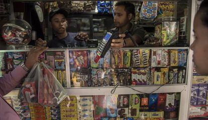 Un negocio que acepta el pago con tarjeta de crédito en Caracas.