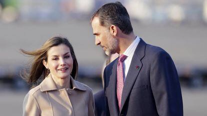 Felipe VI y la reina Letizia, a su llegada hoy a Japón.